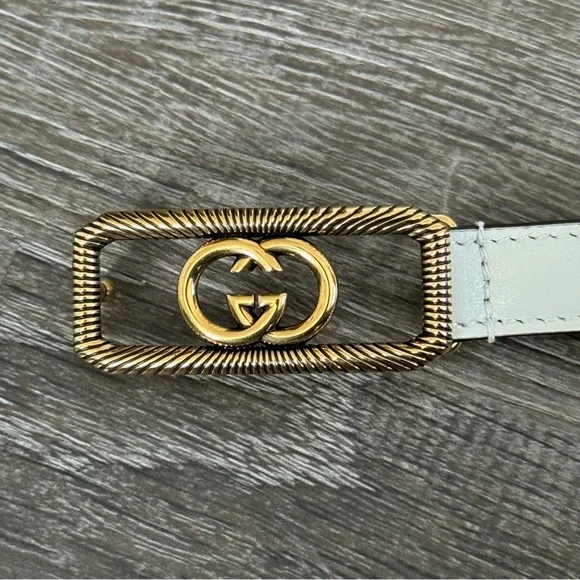 Gucci Thin Belt with Interlocking G Buckle - 90cm - Picture 3 of 11